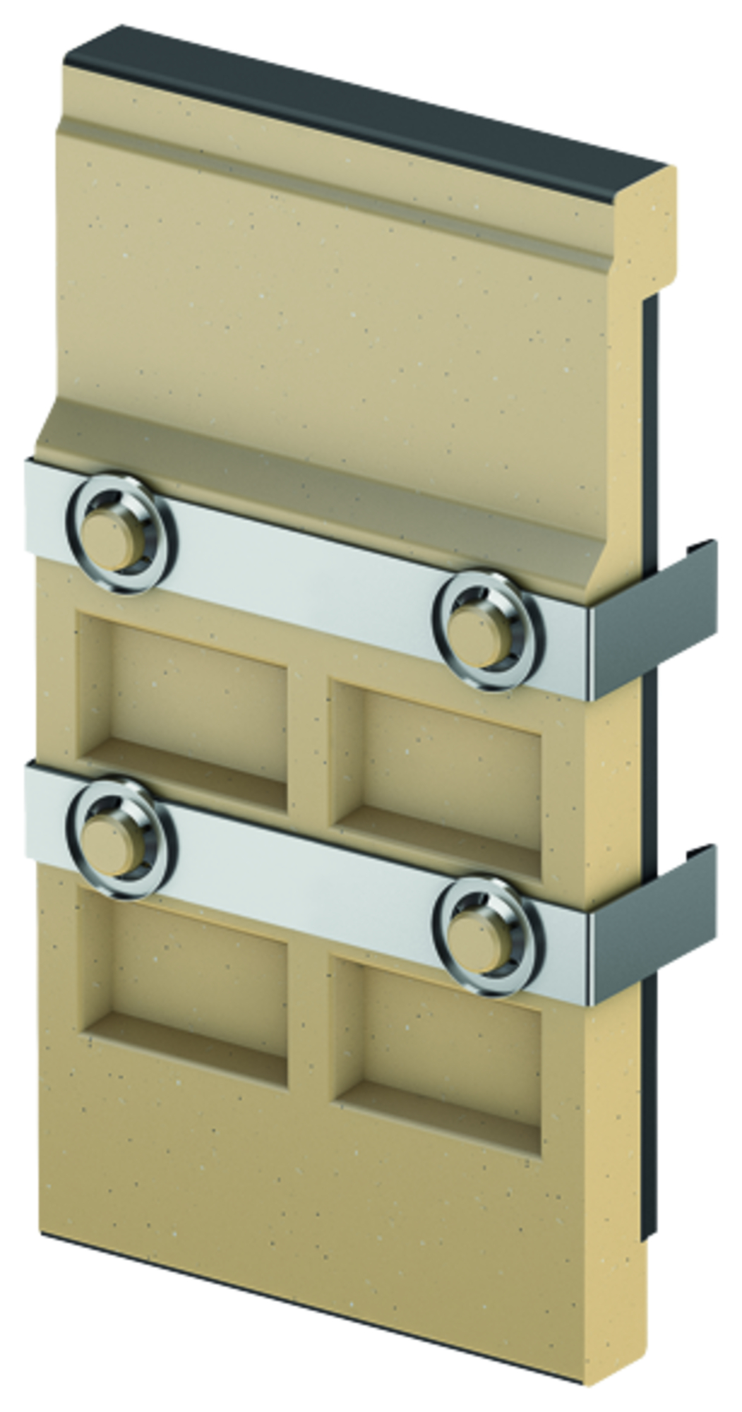 132985 V100G 0-20 EINDPLAAT GY L=25mm poly