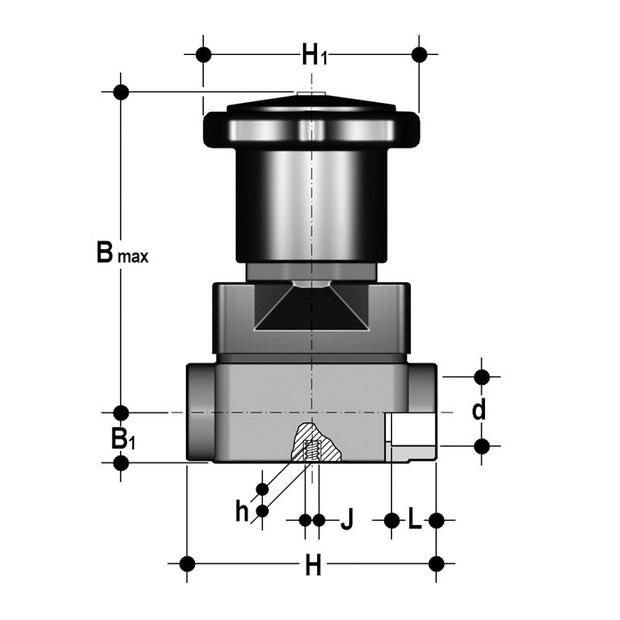 CMIV20E PVC-U FIP MEMBRAANAFSL.CMDV COMPACT