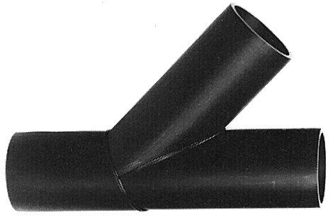 PE100 T-stuk 45 GR Gelast